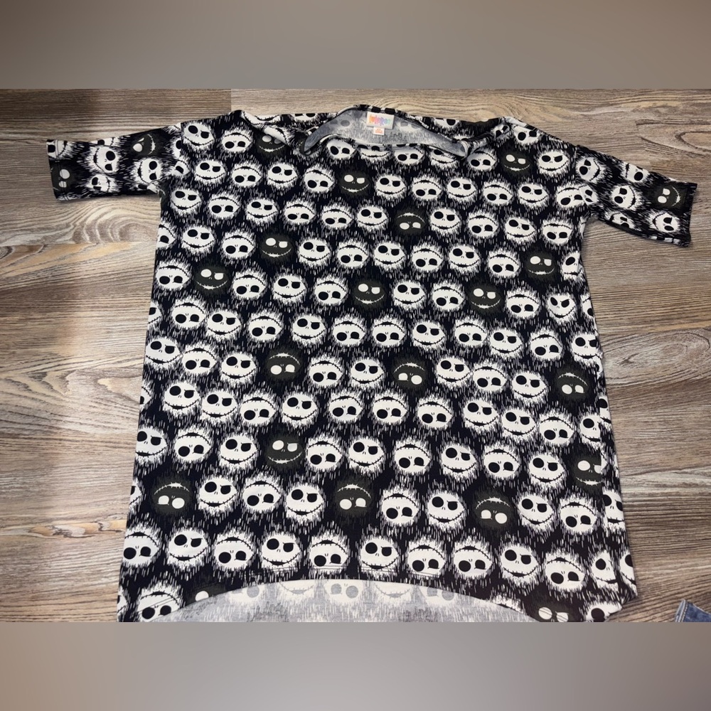 Lularoe Irma Jack Skellington Nightmare Before Christmas top